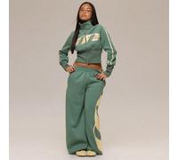 Pantalon de jogging femme vert en jersey, jambe droite, imprimé graphique, décontracté pour l'hiver, tenue de jour cool L,M,S,XL,XSLettresTissu tricoté