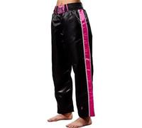 Metal Boxe Pantalon de Kickboxing Noir/Fuchsia Taille 160 cm