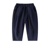Pantalon de jogging garçon 2025 Nouveaux enfants Couleur unie Pantalons décontractés Mode Enfants Pantalons, Marine, 18-24 mois