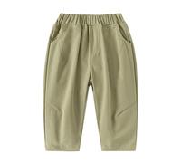 Pantalon de jogging garçon 2025 Nouveaux enfants Couleur unie Pantalons décontractés Mode Enfants Pantalons, vert, 18-24 mois