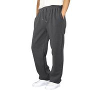 Pantalon de Jogging Garcon Enfant Pantalons Large avec Jambe Droite à Taille Haute Training Chaud Pants de patinage Haute Sweatpants avec Taille élastique et Poches Automne (02 Dark Gray, 7-8 Years)