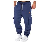 Pantalon de Jogging Homme Track Pant Taille Elastique Poches Confortable Pantalons d'entraînement avec Revers pour l'entraînement, l'athlétisme, la Gym Pantalon Chino Cargo Homme Jogging
