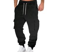Pantalon de jogging jacquard pour homme - Coupe ample - Motif losange rayé - Cordon de serrage - Pantalon de survêtement d'été fin et respirant - Vêtements de sport en plein air pour homme, Noir , M