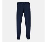 Le Coq Sportif - ESS Pant Regular N°1 M - Pantalon Survêtement Homme Double Face Coton Polyester Coupe Classique Ceinture Élastique Cordon Extérieur - Taille S - Bleu