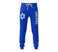 Pantalon de Jogging Long et Doux imprimé 3D Drapeau d'Israël, idéal pour la Course à Pied et Le Sport chez Les Hommes.