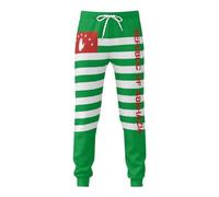 Pantalon de Jogging Long et Doux, imprimé en 3D, avec Drapeau de la République d'Abkhazie, idéal pour la Course et Le Sport chez Les Hommes.