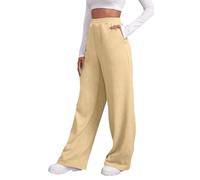 Pantalon de Jogging Long pour Femme: Taille éLastiquéE,Style DéContracté avec Poches,Coupe Taille Haute,VêTement de Sport Confortable Adapté à Un Usage Quotidien(Khaki,XL)