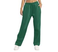Pantalon de Jogging Long pour Femme: Taille éLastiquéE,Style DéContracté avec Poches,Coupe Taille Haute,VêTement de Sport Confortable Adapté à Un Usage Quotidien(Green,XL)