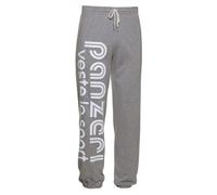 panzeri Pantalon Jogging Uni H - Gris chiné/Blanc XL