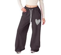 Pantalon de jogging pour enfant imprimé léopard, 04#_marron, 8-9 ans