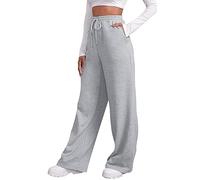 Pantalon de jogging pour femme avec doublure en polaire - Pantalon de jogging droit - Pantalon de jogging - Pantalon d'extérieur pour femme - Taille chaude - Pantalon de yoga - Poches - Noir -