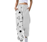 Pantalon de Jogging pour Femme Pantalon Imprimé de Jolis Motifs Taille Haute Pantalon de Sport Pantalon Confortable avec Poches Pantalon Detente Femme Pantalon Fluide Multicolores