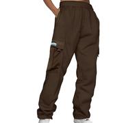 Pantalon de jogging pour femmes surdimensionné : pantalon de survêtement pour femmes jambe large poches multiples pantalon cargo pantalon droit pantalon de fitness grande taille pantalon de ski de