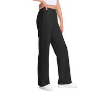 Pantalon de jogging pour fille avec jambe droite, pantalon de jogging français, pantalon de jogging baggy pour adolescent, taille 4-14 ans, short fille 146, Noir , 12-13 ans