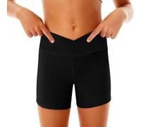 Pantalon de jogging pour fille - Taille haute - Short d'entraînement décontracté, Noir , 9 ans