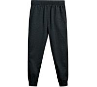 Pantalon de Jogging pour garçon Noir chiné avec Poignets côtelés - Pantalon de Jogging à Enfiler pour Enfants (as8, âge, 6_Ans, 7_Ans, Regular)