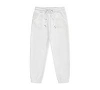 Pantalon de jogging pour garçons et filles, avec cordon de serrage réglable, respirant, décontracté, ample, pour le sport, la course, avec poches, blanc, 10-11 ans