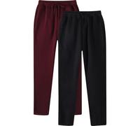 Pantalon de Jogging pour Homme 2PC Taille Hauts Couleur Unie Pantalon de Survêtement en Coton avec Poche et Cordon Habillé Hip Hop Sportswear Long Joggers en Polaire pour Autumne Hiver