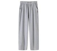 Pantalon de jogging pour homme avec bas ouvert et jambe droite, coupe décontractée, coupe ample, pantalon sportif Jer Sey avec poches, Gris clair., M