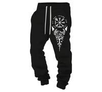 Pantalon de jogging pour homme avec boussole viking et arbre du monde - Pantalon de sport de style nordique avec Vegvisir et Yggdrasil - Pantalon de loisirs décontracté pour les fans d'Asatru
