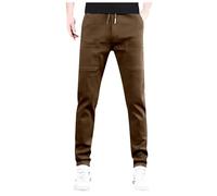 Pantalon de jogging pour homme - Léger et respirant - Confortable - Taille élastique - Pantalon de sport long avec poches et cordon de serrage - Pantalon de yoga - Pantalon de survêtement pour homme