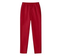 Pantalon de jogging pour homme - Pantalon de loisirs - Pantalon hip hop décontracté - Couleur unie - Avec poche à lacets, Brique rouge., L