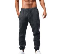 Pantalon de jogging pour homme - Pantalon de loisirs pour homme - Printemps été - Hip-Hop - Respirant - Décontracté, gris foncé, 3XL