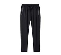Pantalon de jogging pour homme - Solide - Sport - Loisirs - Fitness - Course - Entraînement - Pantalon de protection des jambes - Pantalon neuvième - Pantalon en tissu - Noir, Noir , 6XL
