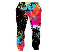 Pantalon de jogging pour homme - Style années 80 - Pantalon d'entraînement sportif - Taille élastique - Pantalon de loisirs - Vintage - Imprimé décontracté - Pantalon de trekking - Pantalon