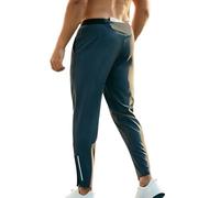 Pantalon de Jogging pour Homme Survetement Jogger de Sport Léger Taille Élastique Léger à Séchage Rapide avec Poches,GrisVert,S