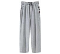 Pantalon de Jogging pour Hommes, Bas Ouvert, Jambe Droite, Coupe Ample, décontracté, Pantalon de Course, de Sport, avec Poches (Light Gray, M)