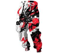 Pantalon de Jogging pour Hommes Dragon Imprimé en 3D Graphic Sport Pantalon de Jogging Pantalon de Fantaisie décontracté avec Poches