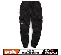 Pantalon De Jogging Slim Fit Pour Homme Scruffs Avec Poches Cargo Combat Noir