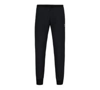 Le Coq Sportif - ESS Pant Slim N°1 Homme - Pantalon Jogging Coupe Slim Double Face Coton Polyester 300gr - Ceinture Élastiquée Badge Brodé Tricoté France - XL - Black