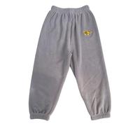 Pantalon de jogging thermique en polaire pour fille - Chaud et doux - Doublure avec poignets élastiques - Tenue décontractée confortable pour les tout-petits, Gris clair., 9-10 ans