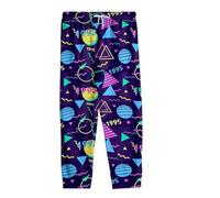 Pantalon de jogging unisexe avec motif rétro des années 90 - Pantalon de loisirs coloré de style Memphis - Pantalon de sport accrocheur avec imprimé géométrique intégral, Stil_q01 Noir, M