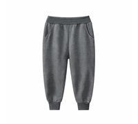 Pantalon de jogging unisexe uni pour filles et filles, pantalon de loisirs pour jogging adolescentes et filles, gris foncé, 2-3 ans