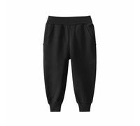 Pantalon de jogging unisexe uni pour filles et filles, pantalon de loisirs pour jogging adolescentes et filles, Noir , 2-3 ans