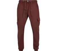 Urban Classics Pantalon de jogging cargo homme décontracté – Cerise – Taille S