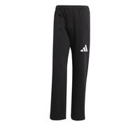 adidas Homme Essentials Wide Leg Three Bar Fleece Pants, Black/White, M