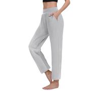 Pantalon de loisirs pour femme avec jambe droite - Pantalon polyvalent pour la vie quotidienne, le bureau, les voyages - Convient pour le printemps - Peut être combiné avec des baskets et des hauts