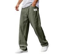 Pantalon de loisirs respirant pour homme, léger, coupe ample, adapté pour la marche, avec cordon de serrage, ceinture à nouer, peut être combiné avec un t-shirt pour le printemps, laver