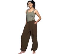 Pantalon de loisirs "Triangle" - pantalon à enfiler pour le yoga et le fitness dames, coffee L
