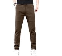 Pantalon de luxe multipantalon - Pantalon cargo durable multi-poches hautement extensible pour homme, décontracté et confortable, marron, XXL