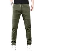 Pantalon de luxe multipantalon - Pantalon cargo durable multi-poches hautement extensible pour homme, décontracté et confortable, vert militaire, S