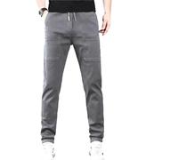 Pantalon de luxe multipantalon - Pantalon cargo durable multi-poches hautement extensible pour homme, décontracté et confortable, gris clair, M