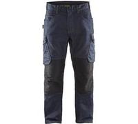 Blaklader 14971141 Pantalon de service en denim extensible, Bleu marine/Noir, taille C50