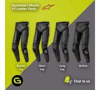Pantalon de moto en cuir Alpinestars Missile V3