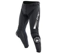 Dainese Super Speed Pantalon en cuir de moto, noir-blanc, taille 56 pour homme