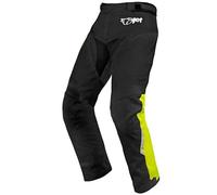 Pantalon de moto renforcé et imperméable pour homme, textile CE, Black/Fluro, 42W x 32L